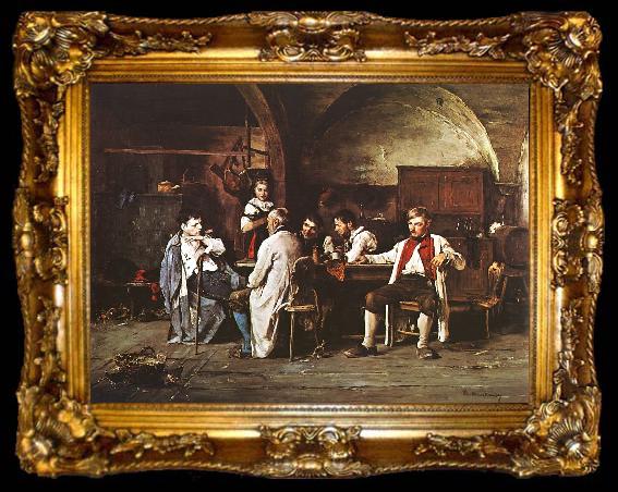 framed  Mihaly Munkacsy Wounded Wanderer, ta009-2